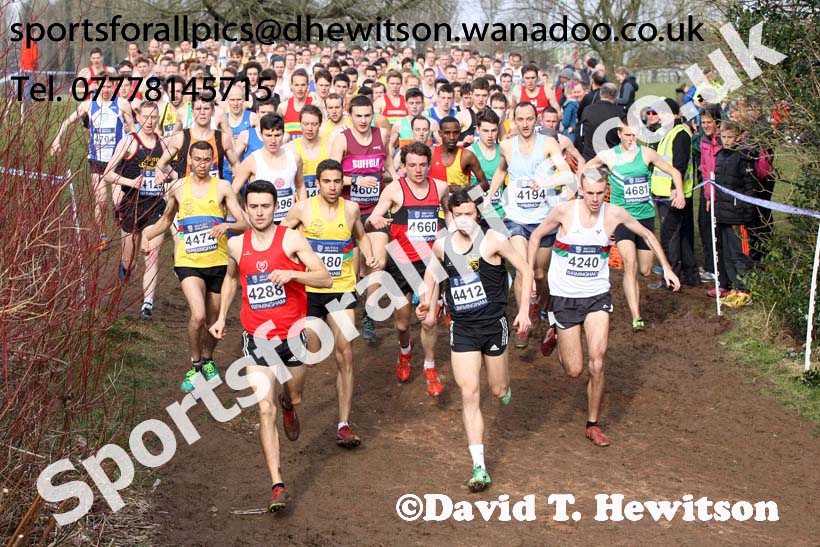 Senior mens 2016 Inter Counties Cross Country Champs. and Cross Challenge Final, Cofton Park, Birmingham. Photo: David T. Hewitson/Sports for All Pics